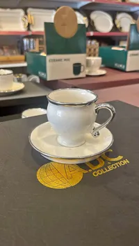 طقم فنجان قهوة سيراميك - إيه بي سي كوليكشن (A.B.C Collection)