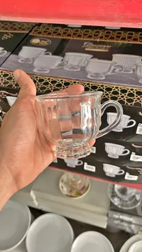 طقم أكواب شاي زجاجية - دي سي (DC)