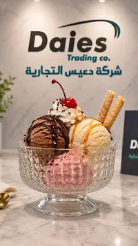 كأس تقديم زجاجي مزخرف - شركة دعيس التجارية (Daies)