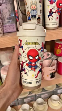 كوب حافظ للحرارة بتصميم سبايدرمان (Spider-Man)