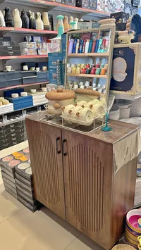 طقم تقديم سيراميك مع حامل معدني