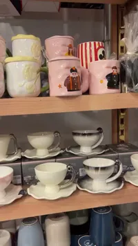 كوب وصحن بتصميم شخصيات كرتونية (Mug)