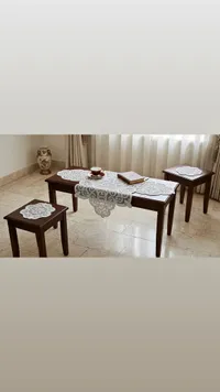 طقم طاولات قهوة خشبية