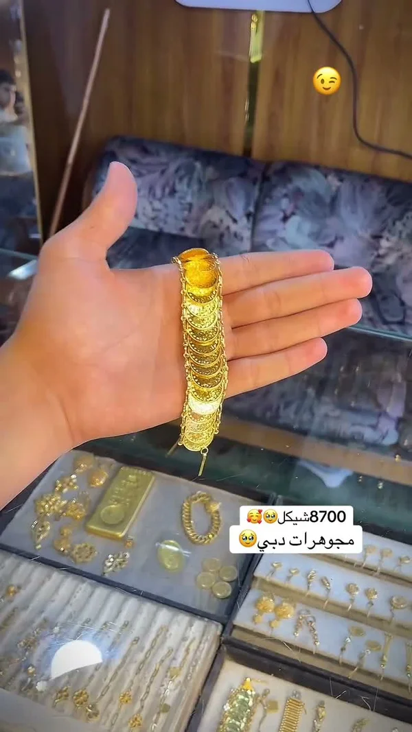 سوار ليرات ذهب عيار 21 - مجوهرات دبي - مجوهرات - سوق غزة