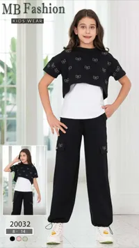 طقم ملابس بناتي قطعتين - إم بي فاشن (MB Fashion)