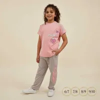طقم ملابس أطفال بناتي - Hello Cute