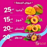 تشكيلة فواكه موسمية طازجة - طبريا مول - سوق غزة