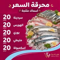 تشكيلة أسماك مثلجة - طبريا مول (Tiberia Mall) - سوق غزة