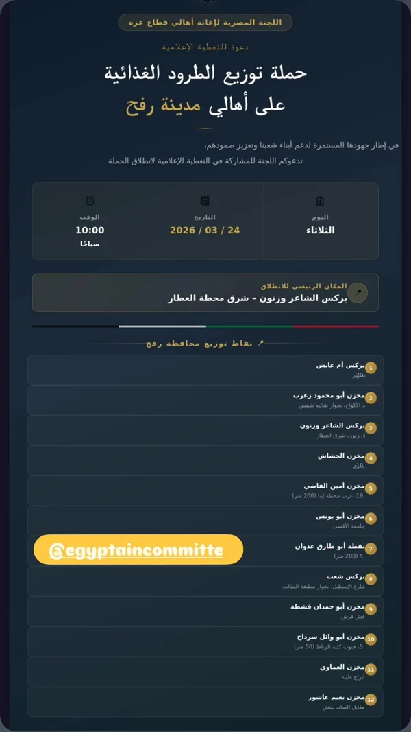 حملة توزيع الطرود الغذائية - اللجنة المصرية لإعاعة أهالي قطاع غزة - صيانة وتصليح - سوق غزة