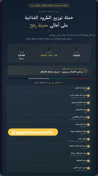 حملة توزيع الطرود الغذائية - اللجنة المصرية لإعاعة أهالي قطاع غزة - سوق غزة