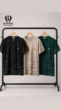 تيشيرت رجالي بنقشة شعار لاكوست (Lacoste)