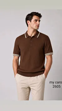 قميص بولو رجالي محبوك - ماي كارو (My Caro)