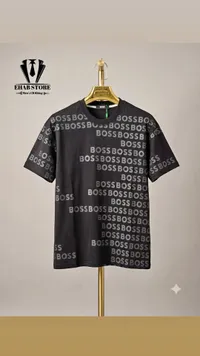 تي شيرت بطبعة شعار بوس (BOSS)
