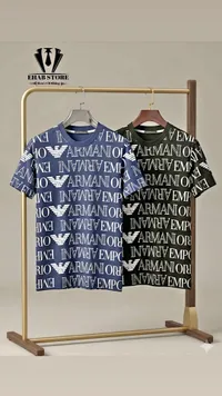 تيشيرت رجالي بطبعة شعار أرماني (Emporio Armani)