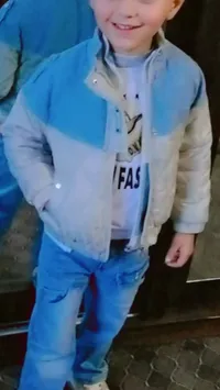 جاكيت رياضي أطفال أزرق وأبيض