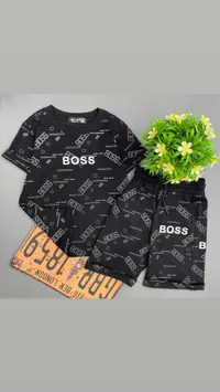طقم ملابس صيفي للأطفال - بوس (Boss)