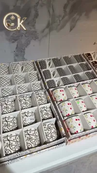 طقم أكواب قهوة بتصميم عصري (CK)