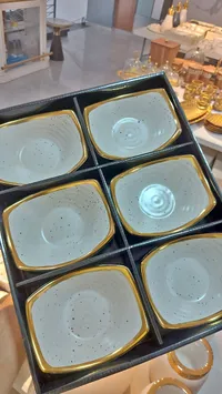 أطباق تقديم سيراميك - طقم 6 قطع
