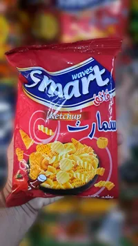 رقائق بطاطس سمارت ويفز بنكهة الكاتشب (Smart)