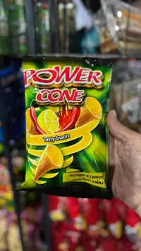 سناكس مقرمشات الذرة بطعم الشطة والليمون - باور كون (Power Cone)