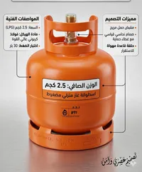 اسطوانة غاز منزلي - دليك (Delek)