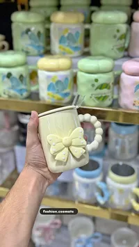 كوب سيراميك بتصميم فيونكة (Cosmate)