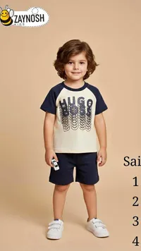 طقم ملابس صيفي للأطفال - هوغو بوس (Hugo Boss)