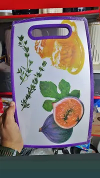 لوح تقطيع بلاستيكي برسومات فواكه