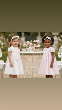 فستان بناتي كلاسيكي بتصميم الزهور