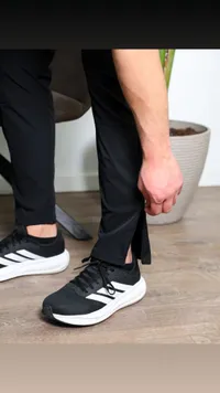 بنطال رياضي أسود بسحاب - أديداس (Adidas)