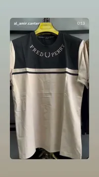 تيشيرت رجالي بنمط كتل الألوان - فريد بيري (Fred Perry)