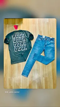 تي شيرت رجالي بطبعة HUGO - هوجو (HUGO)