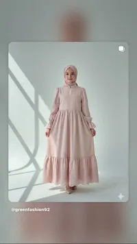 فستان بناتي طويل - جرين فاشن (Green Fashion)