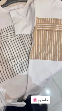 تيشيرت أطفال صيفي بجيوب مخططة
