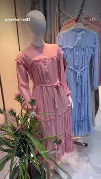 فستان بناتي طويل - جرين فاشن (Green Fashion)