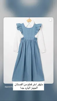 فستان جينز مع بلوزة - (Greenfashion)