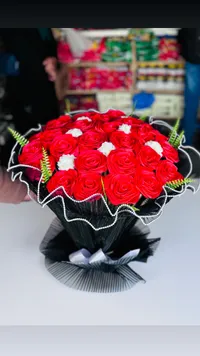 باقة ورود حمراء فاخرة - مستلزمات أفراح