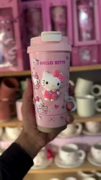 كوب حافظ للحرارة بتصميم هالو كيتي (Hello Kitty)