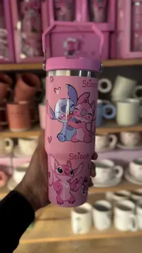 كوب حافظ للحرارة بتصميم ستيتش (Stitch)