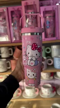 كوب حافظ للحرارة بتصميم هالو كيتي (Hello Kitty)