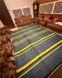 حصير بلاستيكي أرضي مخطط