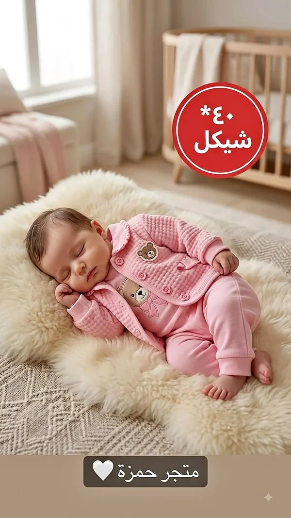 طقم ملابس مواليد - متجر حمزة - مواليد - سوق غزة