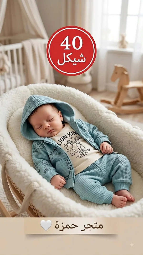 طقم ملابس أطفال - ليون كينج - مواليد - سوق غزة