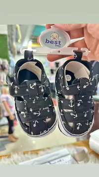 حذاء مواليد قماشي بنقشة المراسي - بيست بيبي (Best Baby)