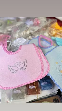 مريلة أطفال قماشية ناعمة - طقم مستلزمات مواليد