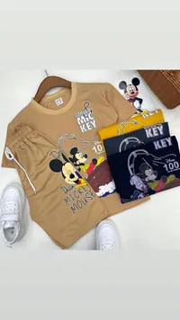 طقم ملابس أطفال صيفي بطبعة ميكي ماوس - ديزني (Disney)