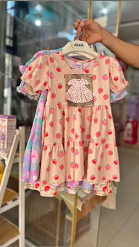 فستان أطفال بطبعات فراولة - Chic Kids