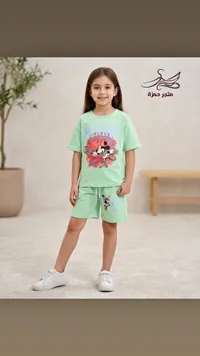 طقم شورت وتيشيرت بطبعة ميني ماوس