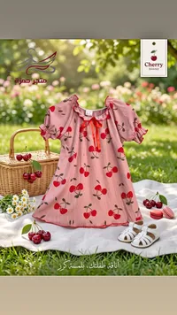 فستان أطفال بطبعة كرز - Cherry Brand