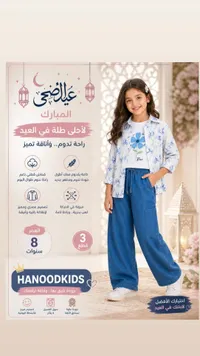 طقم ملابس بناتي للعيد - هنود كيدز (Hanoodkids)